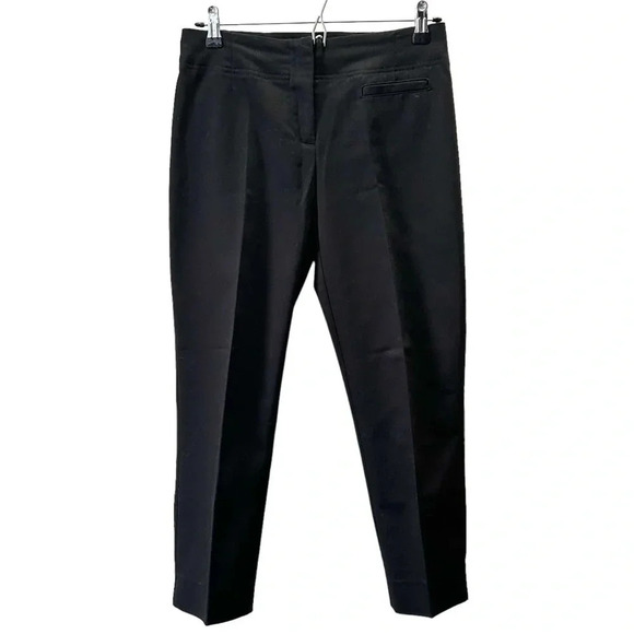 Ricki’s Slim Fit Ankle Slit Cropped Pants Cotton Sateen Black Size 0 - Picture 1 of 16
